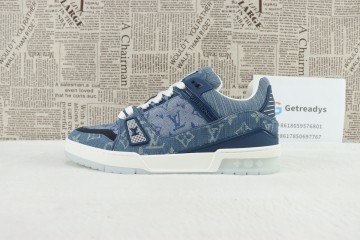 Louis Vuitton Trainer Sneaker Denim Monogram