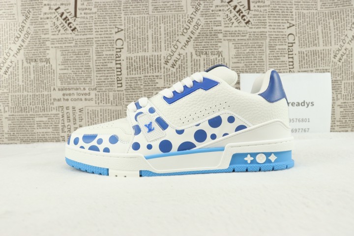 Louis Vuitton x Yayoi Kusama Trainer White Blue