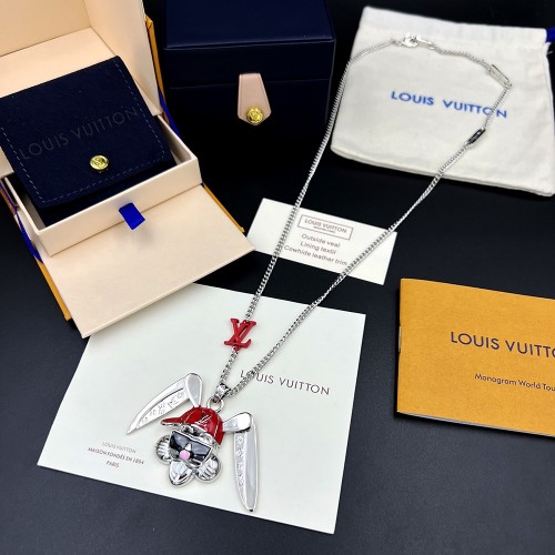 Louis vuitton Monogram World Rabbit Necklace