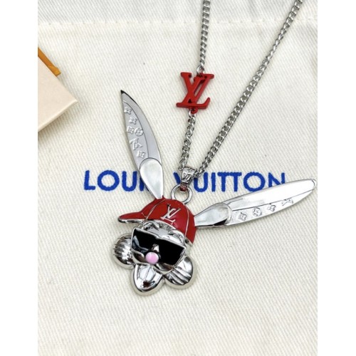 Louis vuitton Monogram World Rabbit Necklace
