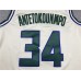 Milwaukee Bucks Giannis Antetokounmpo Jersey 34 Beige