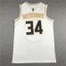 Milwaukee Bucks Giannis Antetokounmpo Jersey 34 white gold