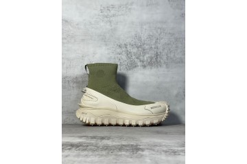 Moncler Trailgrip Knit High Top Sneakers Medium Green