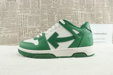 OFF-WHITE Out Of Office OOO Low Top Green White