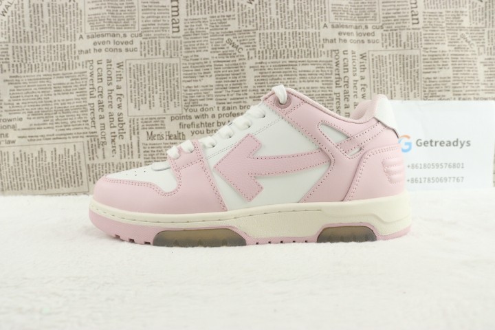 OFF-WHITE Out Of Office OOO Low Tops White Pink (Women's)