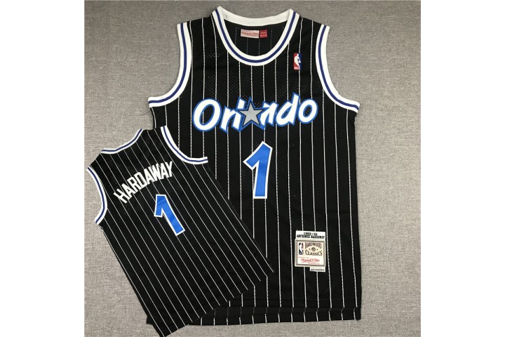 Orlando Magic Penny Hardaway 1 Hardwood Classics  Jersey Black