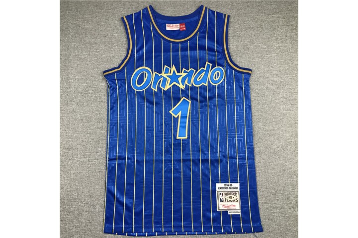 Orlando Magic Penny Hardaway Hardwood Classics  Jersey Blue