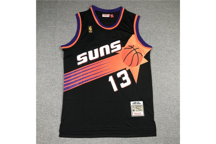 Phoenix Suns 13 Steve Nash Basketball Jersey Black