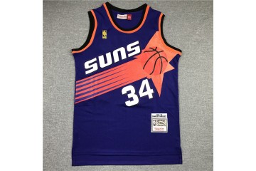 Phoenix Suns 34 Charles Barkley Basketball Jersey Purple