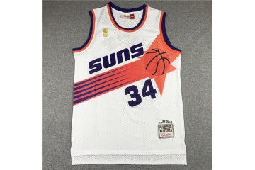 Phoenix Suns 34 Charles Barkley Basketball Jersey White