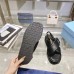 Prada Soft Padded 35mm Wedge Sandals Black Nappa Leather