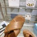 Prada Soft Padded 35mm Wedge Sandals Brown Nappa Leather