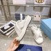 Prada Soft Padded 35mm Wedge Sandals White Nappa Leather