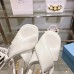 Prada Soft Padded 35mm Wedge Sandals White Nappa Leather