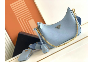 Prada re-edition Shoulder Bag Light Blue