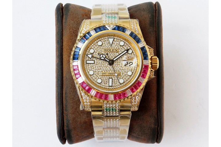 Rolex GMT Master II watch diamond Gemstone