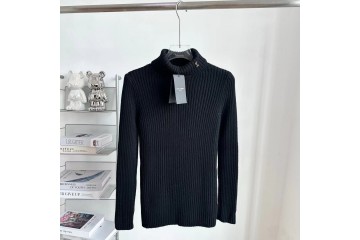 Saint Laurent Paris Black woolly highneck sweater