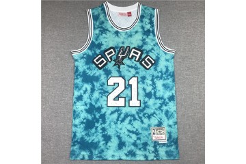 San Antonio Spurs Tim Duncan 21 Galaxy Hardwood Classics Jersey