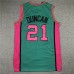 San Antonio Spurs Tim Duncan 21 Green Hardwood Classics Jersey