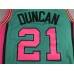 San Antonio Spurs Tim Duncan 21 Green Hardwood Classics Jersey