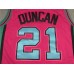 San Antonio Spurs Tim Duncan 21 Pink Hardwood Classics Jersey