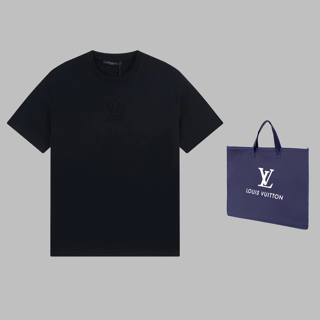 Louis Vuitton Embossed LV T-Shirt Corbeau Men's - FW22 - US