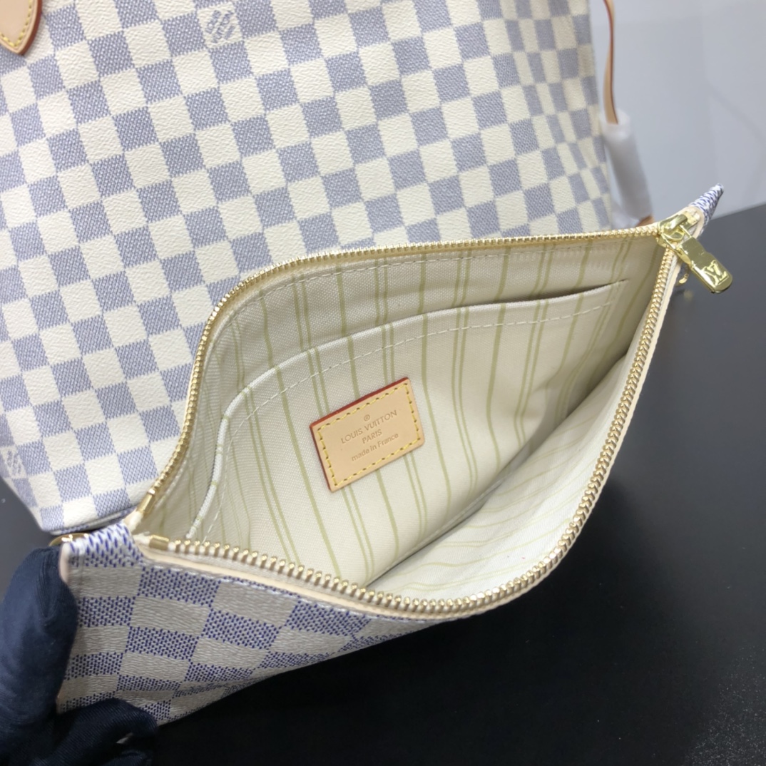 Louis Vuitton Neverfull Damier Azur PM Beige Lining - GB